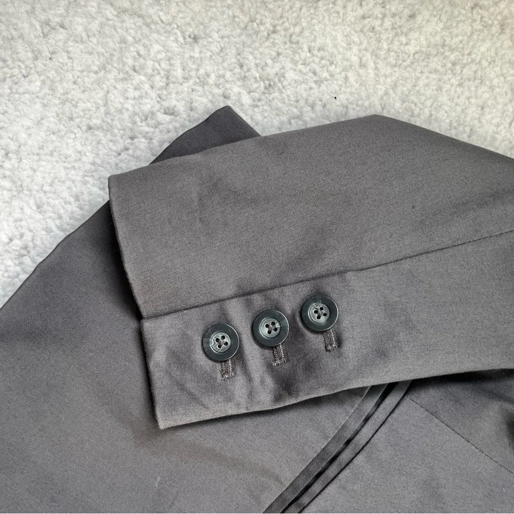 NEW Women's Old Navy Gray Classic Style Double Button Blazer Size L - Picture 4 of 10